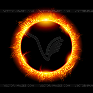 Solar eclipse - vector clipart