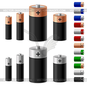 Set of battery - vector image