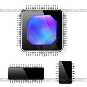 Computer microcircuit - royalty-free vector image