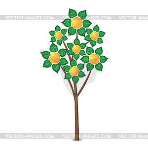 Abstract lemon tree - vector image