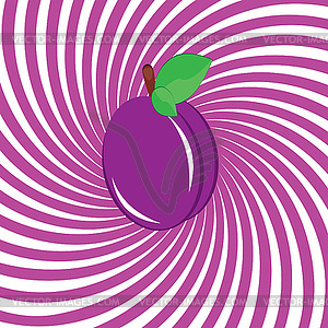 Mouthwatering plum - vector image