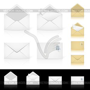 Набор различных иконок для электронной почты - клипарт в векторе
