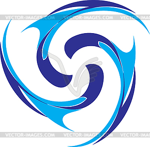 Abstract color swirl wave - vector image