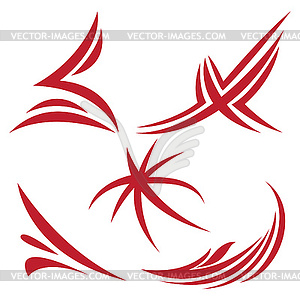 Abstract red signs - vector clipart