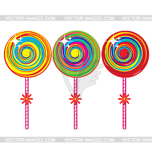 Set of colorful lollipops - vector EPS clipart