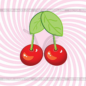 Tasty cherries - vector clipart