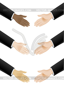 Business hand shaking - vector clipart