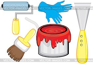 Tools for repair of house - vector clip art