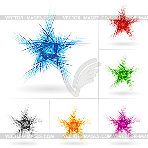 Set of different stars icons - vector image