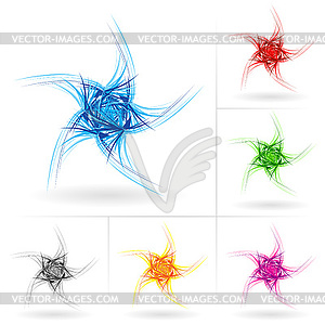 Set of different stars icons - vector image