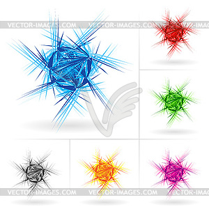 Set of different stars icons - vector clip art