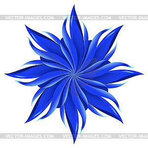 Abstract blue flower - vector clipart