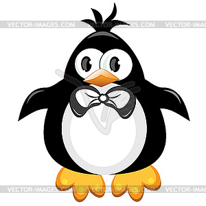 Penguin cartoon bird. Boy - vector image