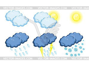 Weather icons - vector image