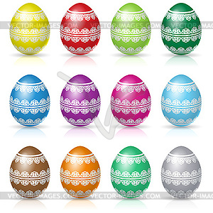 Easter eggs set - vector clip art