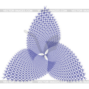 Abstract blue flower - vector image