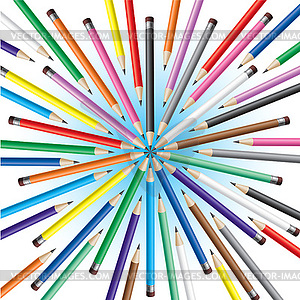 Chaotic pencils - vector clip art