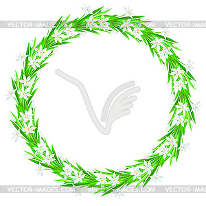 Spring flower frame - vector image