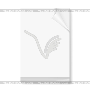 Stack of blank paper sheets - vector clipart