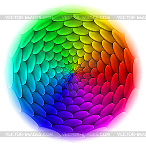 Kreis mit Dachziegel Muster in Spektrum - Vector-Design