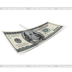Hundred dollar bill - vector image