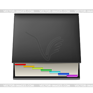 Black notebook - vector clipart