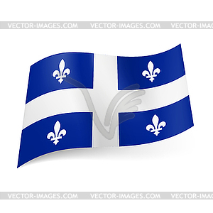Флаг Квебека - цветной векторный клипарт