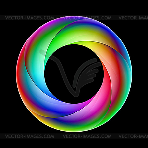 Colorful spiral ring - vector image