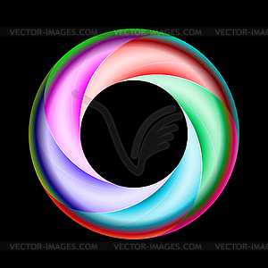 Colorful spiral ring - vector image