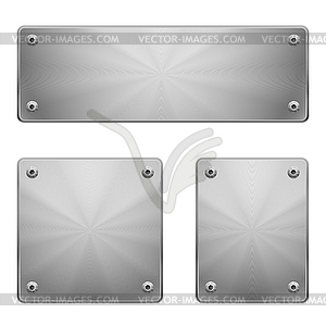 Metal plates - vector clip art