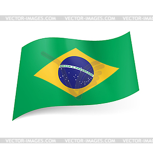 State flag of Brazil - vector clipart