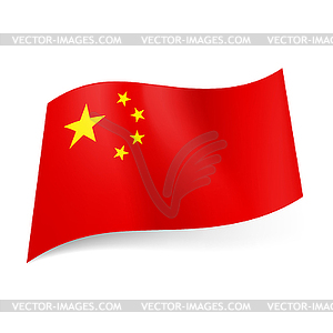 State flag of China - vector clip art