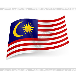State flag of Malaysia - vector clipart / vector image