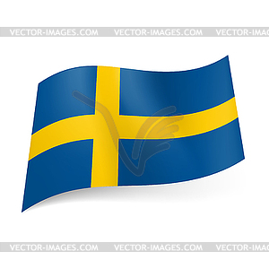 Государственный флаг Швеции - клипарт в векторе / векторное изображение