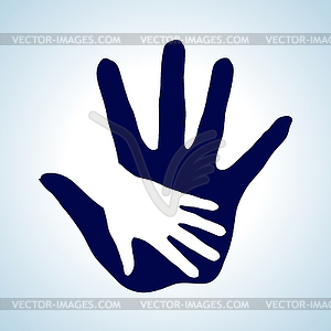 Helping hand - vector clip art