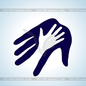 Helping hand - vector image