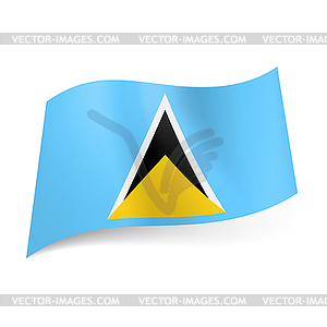 Государственный флаг Сент-Люсии - иллюстрация в векторном формате