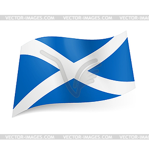 State flag of Scotland - vector clipart / vector image