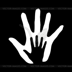 Helping hand - vector clipart