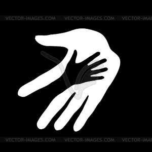 Helping hand - vector image