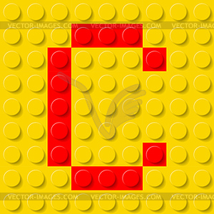 Letter C in construction kit - vector image