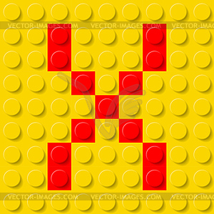 Letter X in construction kit - vector clipart / vector image