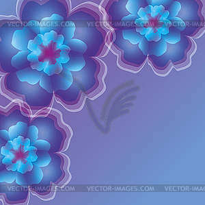 Beautiful abstract purple background with flower - vector clipart / vector image