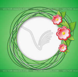 Floral abstract creative background - vector clip art