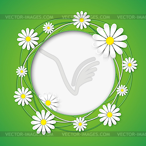 Creative abstract background with chamomile flower - royalty-free vector clipart