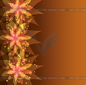 Floral background with decorative flower - vector clip art