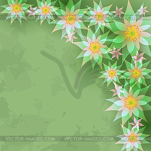 Vintage abstract background with flowers - vector clipart