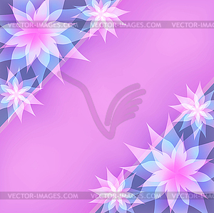 Floral abstract purple background, invitation or - vector image