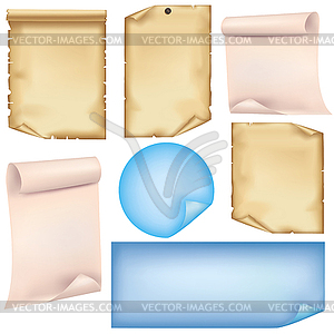 Set of paper - vector image