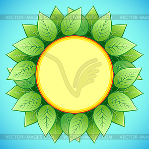 Abstract eco background with stylish sunflower - vector image